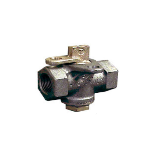 Black Malleable Lock Wing Gas Cock Valve, Lock Wing Handle, 2" NPT Female