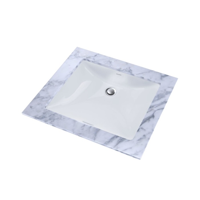 Toto LT1535G#01 20" Rectangular Undermount Bathroom Sink with CEFIONTECT in Cotton White