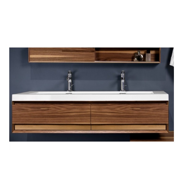 Wetstyle M3010-WM-11 M Furniture 30" L X 10" H X 21-7/8" D Wall Mount Vanity Bottom in Walnut Natural