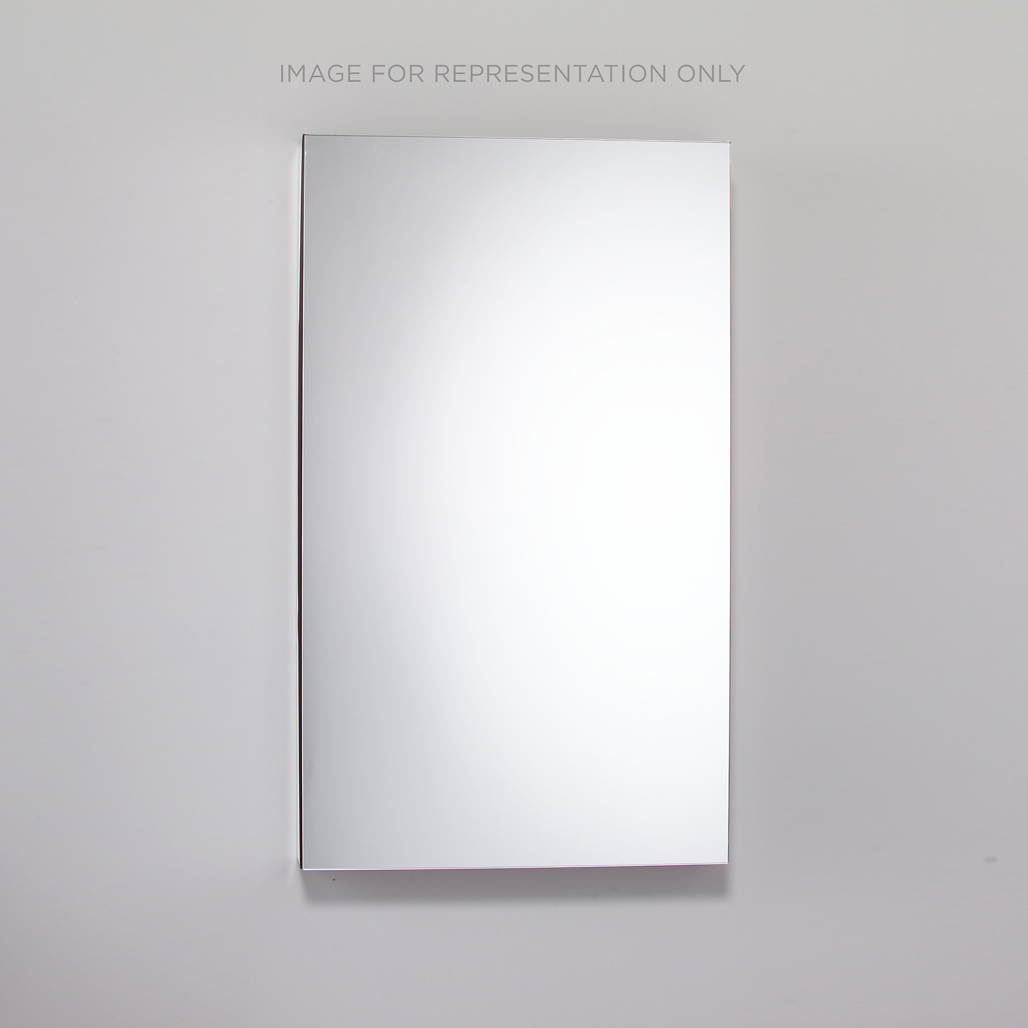 Robern MC2430D4FPR M Series Cabinet, 24" W X 30" H X 4" D, Flat Top, Polished Edge, Right Hinge