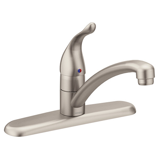 Moen 7425SRS Chateau Spot Resist One-Handle Low Arc Kitchen Faucet in Stainless