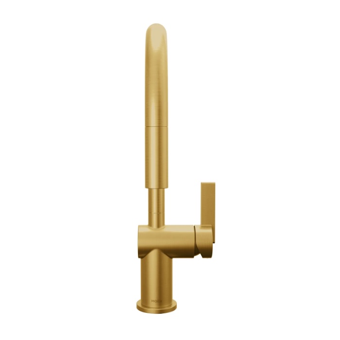 Moen 7622BG Cia 1.5 GPM One-Handle High Arc Pull Down Kitchen Sink Faucet in  Brushed Gold