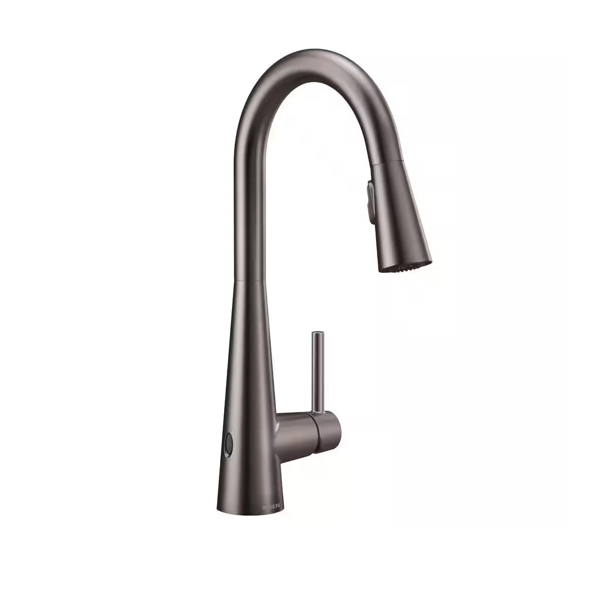 Moen 7864EWBLS Sleek™ MotionSense Wave™ 1.5 GPM Deck Mounted Single Handle High Arc Pulldown Touchless Kitchen Faucet in Black Stainless