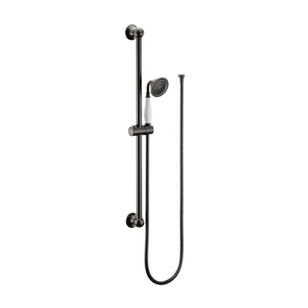 Moen S12107EPBL Weymouth 1.75 GPM Eco-Performance Single Function Hand Shower with 30" Slidebar and 69" Hose in Matte Black