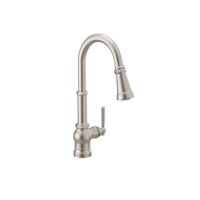 Moen S72003SRS Paterson 1.5 GPM One-Handle High Arc Pull Down Kitchen Sink Faucet in Spot Resist Stainless