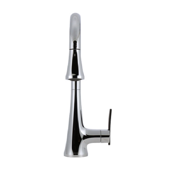Moen S7235 Sinema™ 1.5 GPM Deck Mounted Single Hole High Arc Pull Down Kitchen Faucet in Polished Chrome