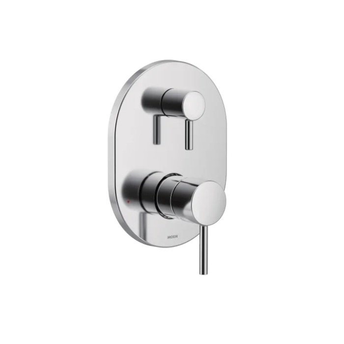 Moen UT3290 Align™ Two Function Pressure Balanced Valve Trim Only with Double Lever Handle Integrated Diverter in Polished Chrome (Rough In Sold Separately)