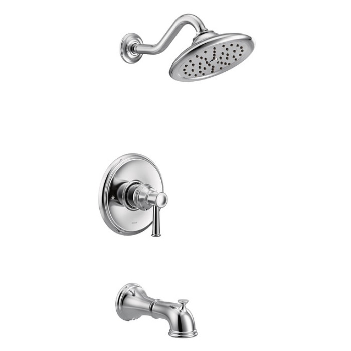 Moen UT3313EP Belfield 1.75 GPM Single Function Pressure Balanced Valve Trim Only with Single Lever Handle and Integrated Diverter in Polished Chrome (Rough In Sold Separately)