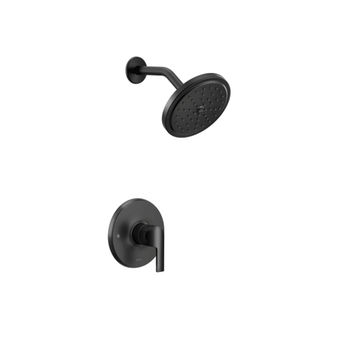 Moen UTS3202EPBL Doux Single Function Pressure Balanced Valve Trim Only with Single Lever Handle in Matte Black