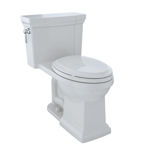 Toto MS814224CUFG#11 Promenade® II 1G® One-Piece Elongated 1.0 GPF Universal Height Toilet with CEFIONTECT in Colonial White