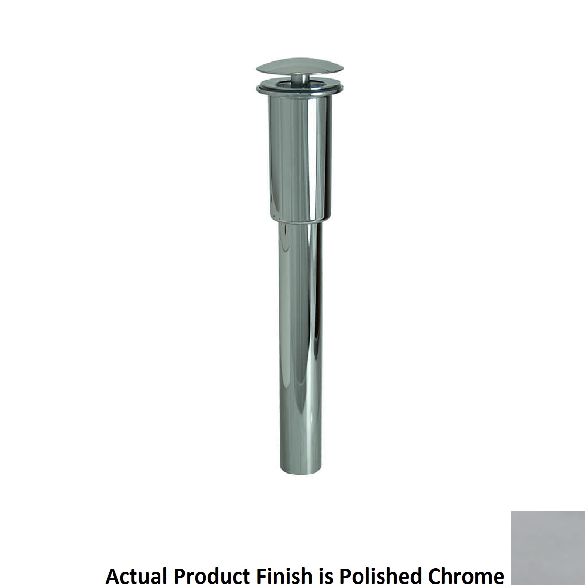 Mountain Plumbing MT744-2/CPB Round Bathroom Sink Drain without Overflow and Stationary Dome Style in Polished Chrome