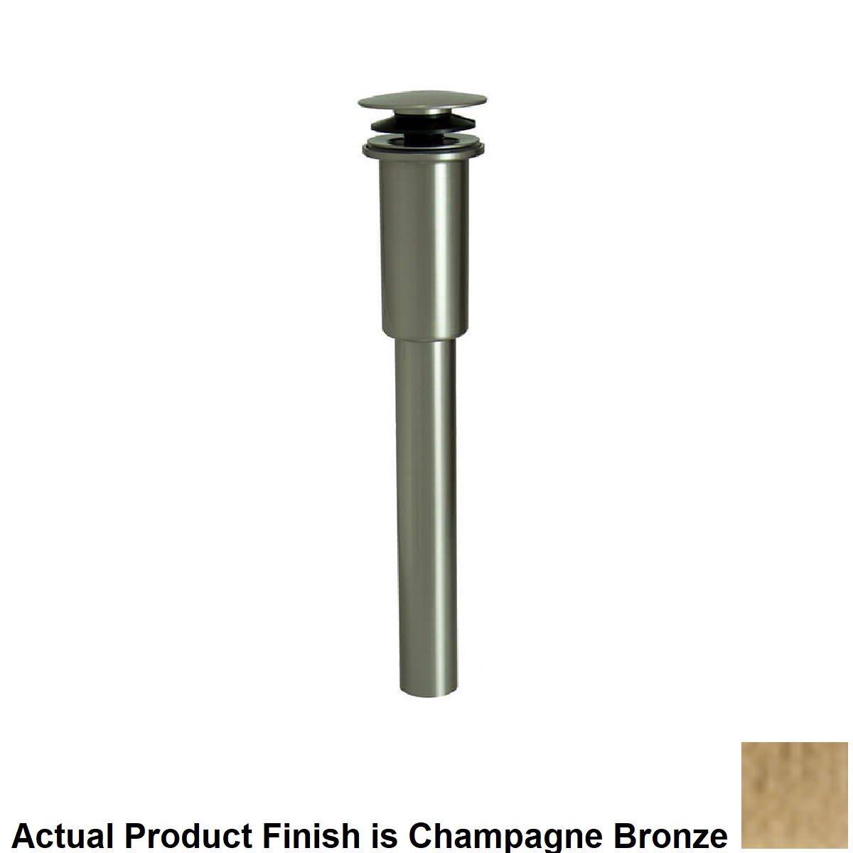 Mountain Plumbing MT745-2/CHBRZ Round Bathroom Sink Drain without Overflow and EZ-CLICK™ Soft Touch Dome Style in Champagne Bronze