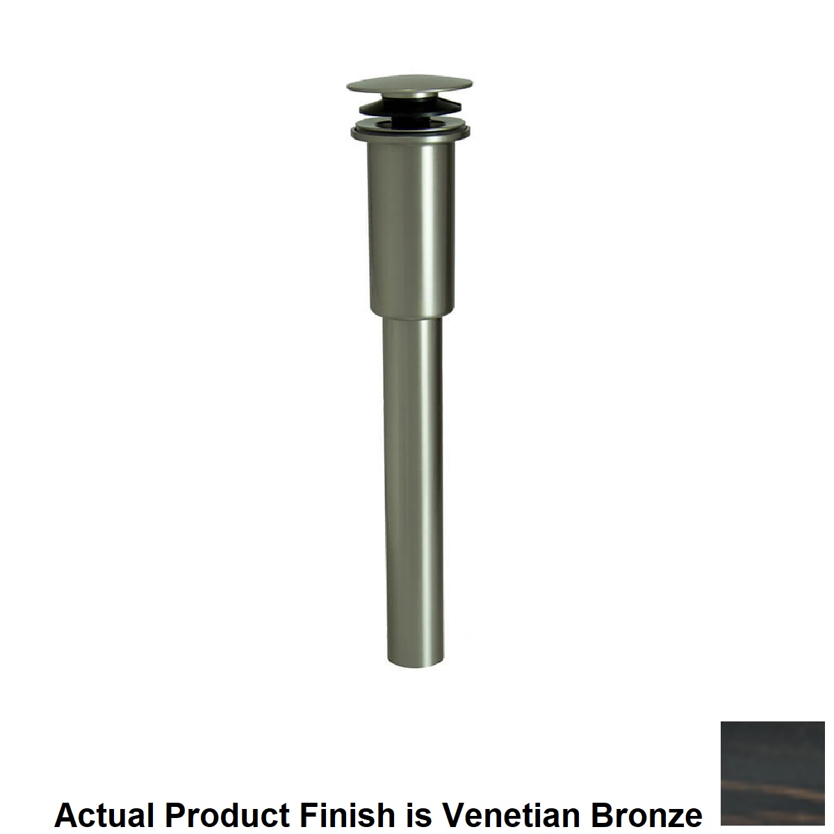 Mountain Plumbing MT745-2/VB Round Bathroom Sink Drain without Overflow and EZ-CLICK™ Soft Touch Dome Style in Venetian Bronze