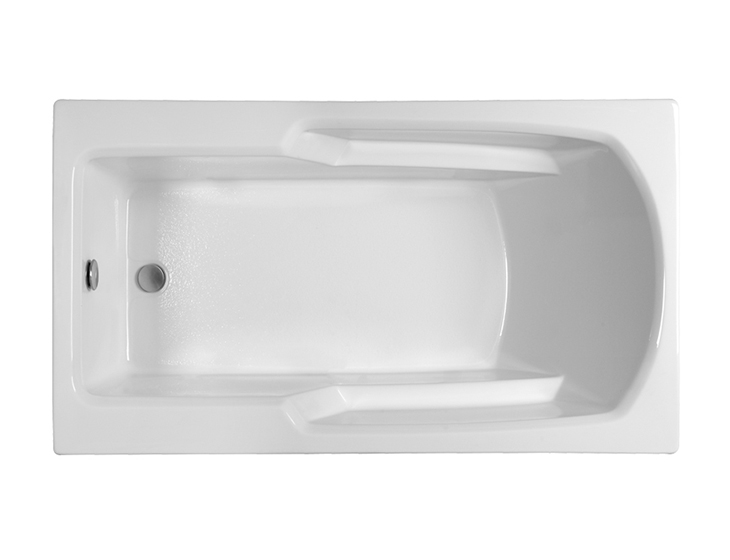 MTI MTISPOL007 Wyndham 3 Soaker Right Hand tub in White with Factory Installed Tile Flange on 3 Sides