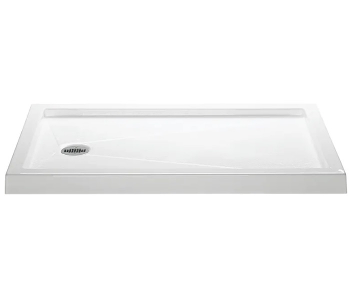 MTI MTSB-6032MT 60" L X 32" W X 2-7/8" H Rectangular Shower Base with Single Threshold and Left Drain in White