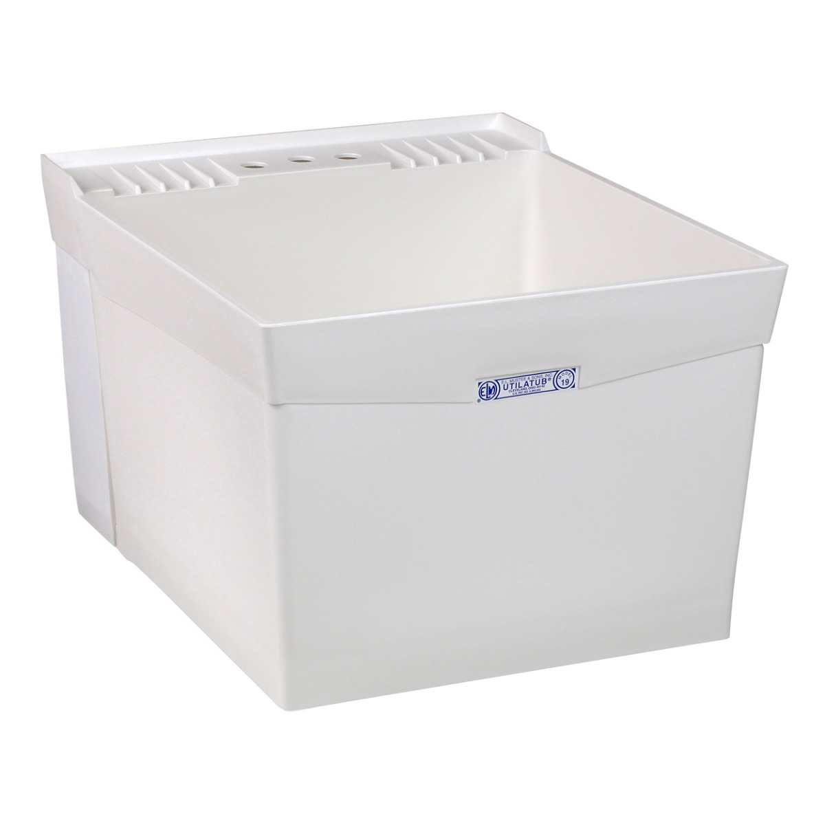 Mustee 19W UTILATUB®  20" W X 24" L X 14" D 18 Gallons Wall Mounted Laundry Sink in White