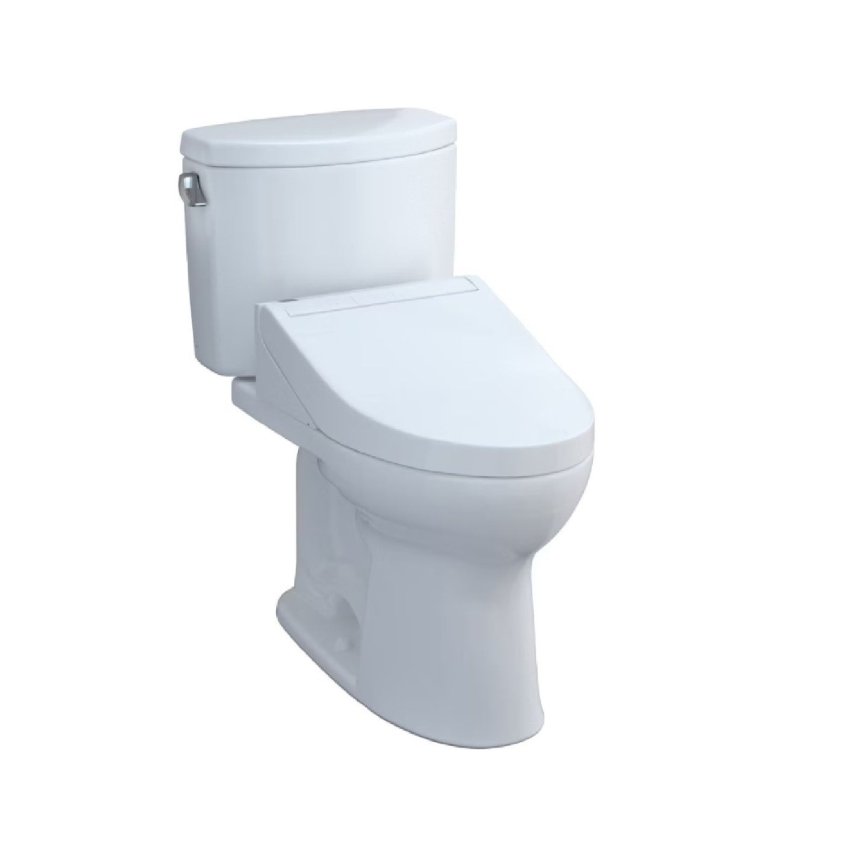 Toto MW4543084CEFG#01 Drake® II Elongated Washlet+ C5 1.28 GPF Floor Mounted Two-Piece Toilet with Tornado Flush® System in Cotton White