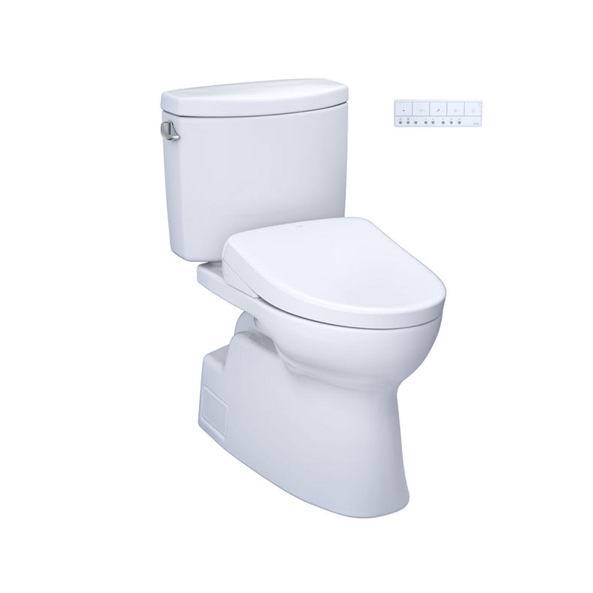 Toto MW4744736CEFGA#01 WASHLET®+ Vespin® II 1.28 GPF Two-Piece Elongated Toilet with Auto Flush WASHLET®+ S7A Contemporary Bidet Seat in Cotton White