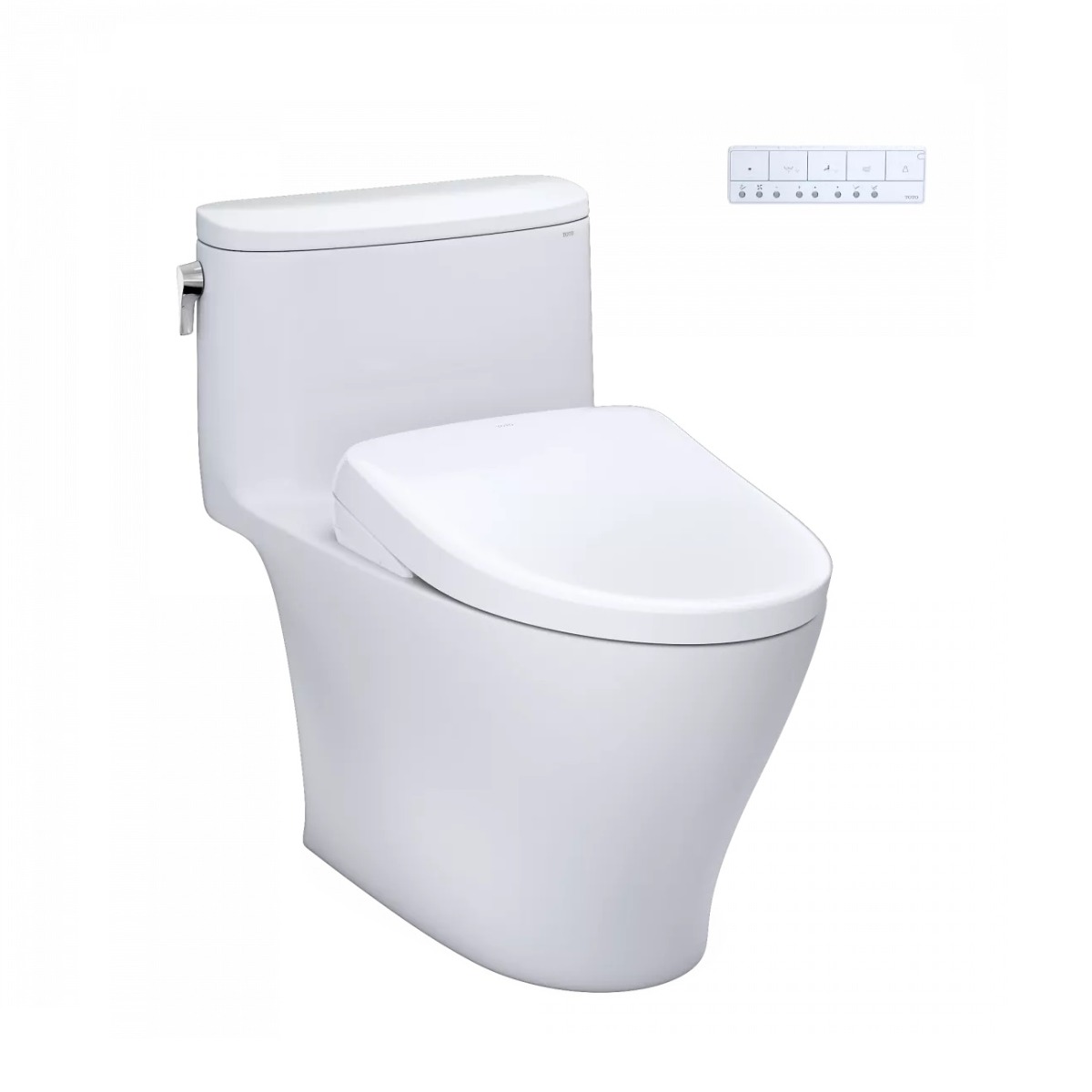Toto MW6424726CUFG#01 Nexus® Elongated 1G® Washlet®+ S7 1.0 GPF One-Piece Toilet with EWATER+ Contemporary Bidet Seat in Cotton White