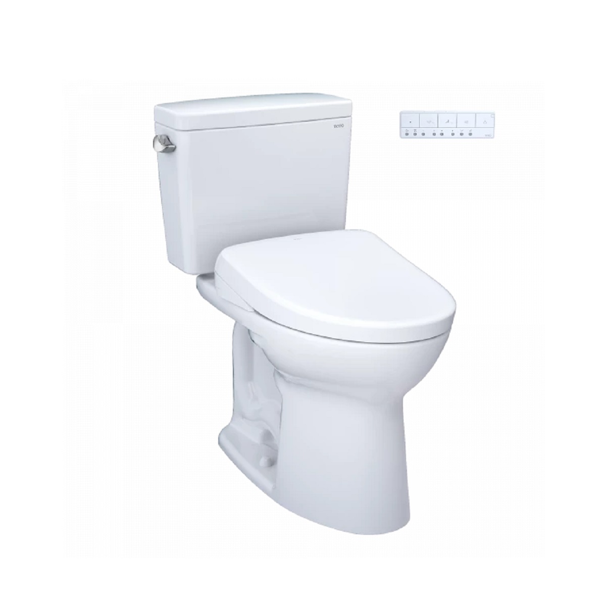 Toto MW7764736CSGA#01 Drake® WASHLET®+ 1.6 GPF Two-Piece Elongated  Toilet and S7A Contemporary Bidet Seat with Auto Flush in Cotton White