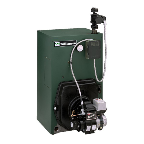 Williamson OWB-3-T-S3-W OWB Series 3 98,000 BTU 87% AFUE Oil-Fired Chimney Vent Water Boiler, Without Coil, Taco 007, 3 Section (Burner Sold Separately)