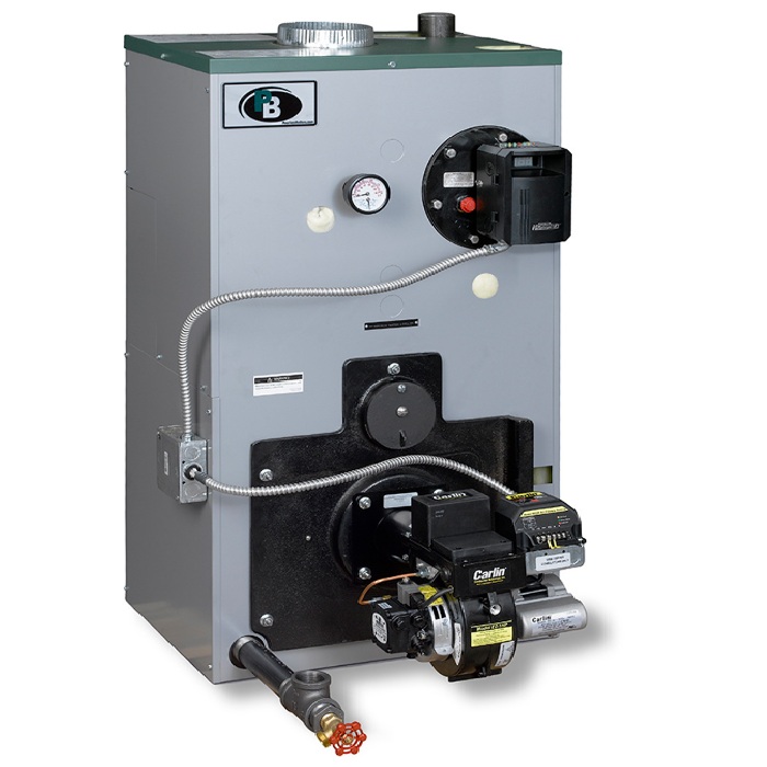 Peerless 1504012 EC-e-04-W 210 Input MBtu 86% AFUE Oil Water Boiler - (Knockdown - Burner Sold Separately)
