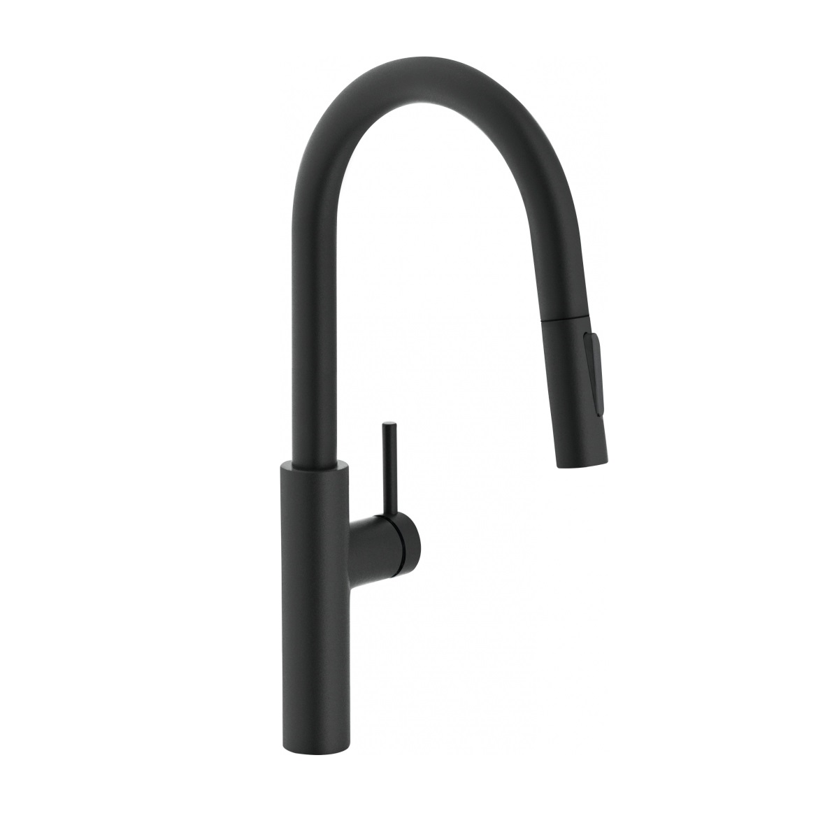 Franke FF4720 Pescara 1.75 GPM Deck Mounted Single Handle Pull Down Kitchen Faucet with High-Arc 180° Swivel Spout in Matte Black