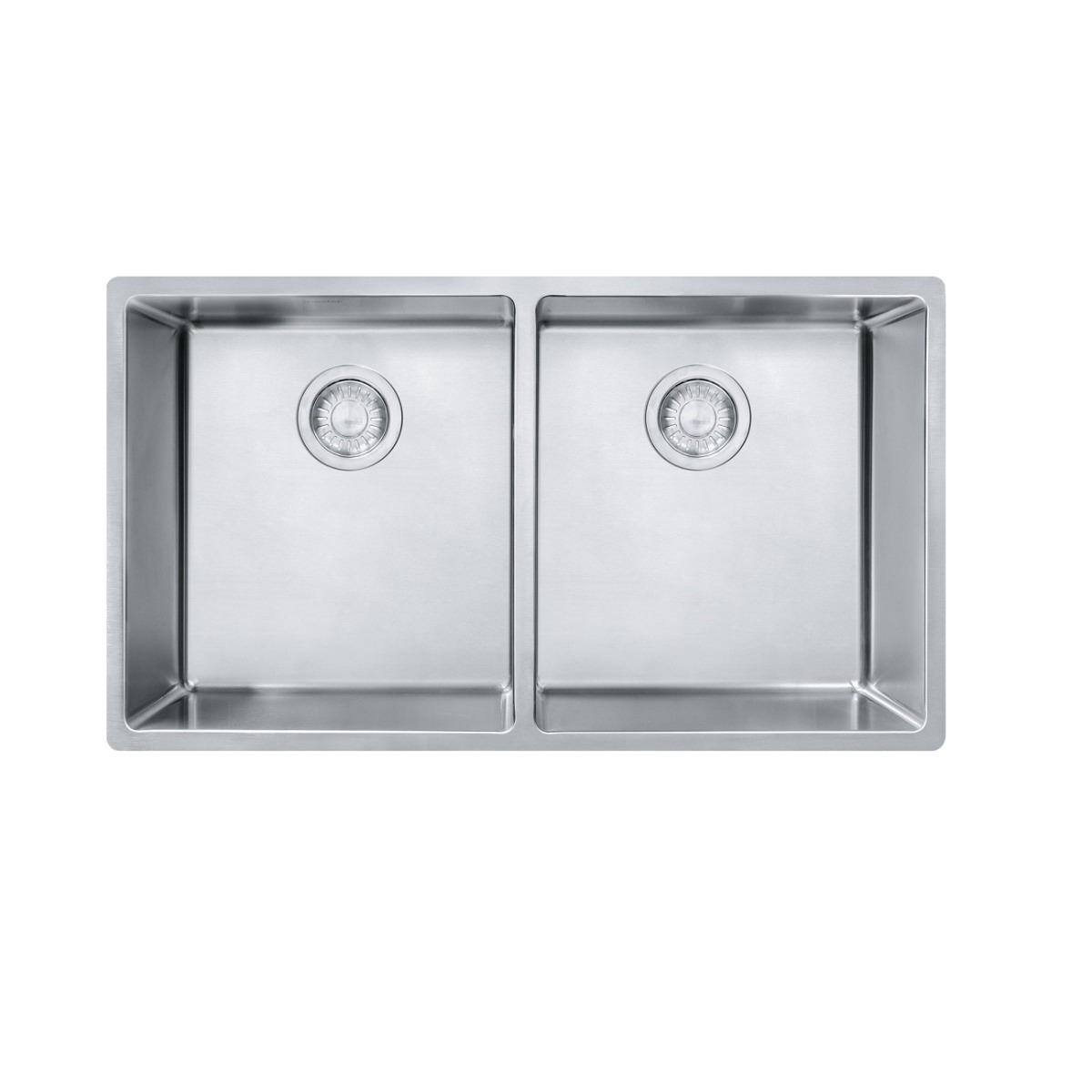 Franke CUX120 Cube 31" L X 18" W X 9" D Rectangular 16-Gauge Stainless Steel  Double Bowl Undermount Kitchen Sink in Steel