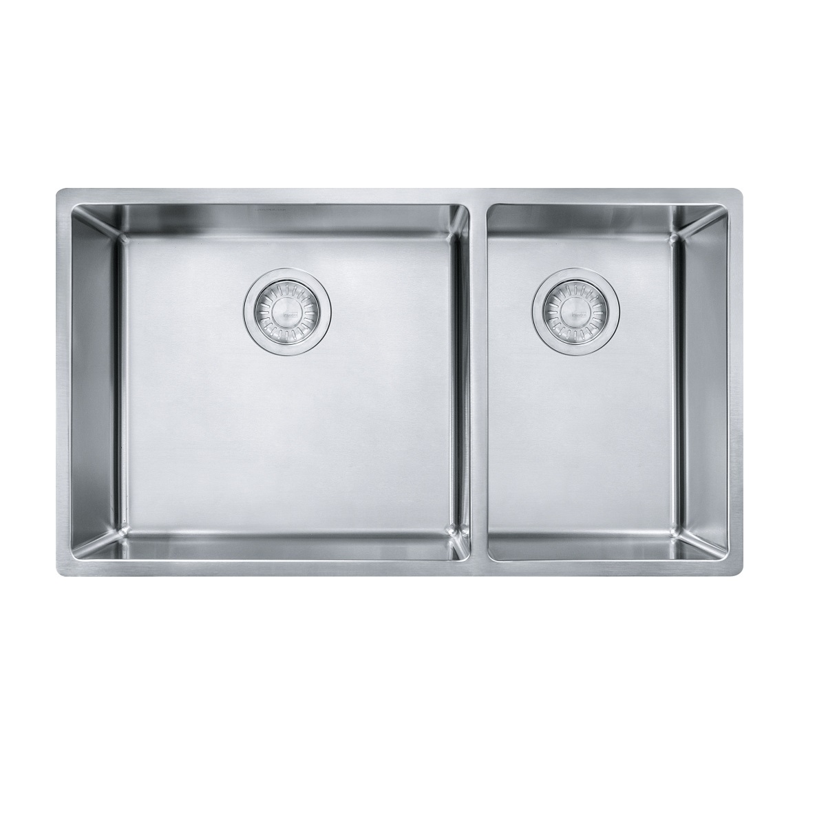 Franke CUX160 Cube 31" L X 18" W X 9" D Rectangular 18 Gauge Stainless Steel Undermount Double Bowl Kitchen Sink in Steel