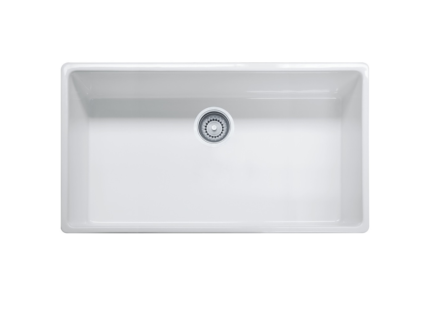 Franke FHK710-36WH Farm House 36" L X 20" W X 10" D Fireclay Single Bowl Apron Front Kitchen Sink in White