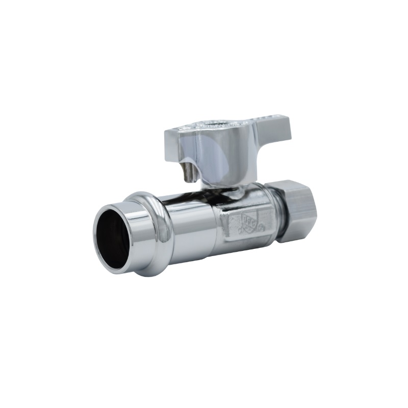 Legend 114-913PNL 1/2" PRESS X 3/8" OD Straight Stop Valve