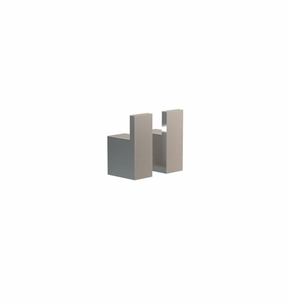 Frost Design Q301202210 Quadra Hook 8 (2pc Set) Zinc / Brass Brushed Stainless