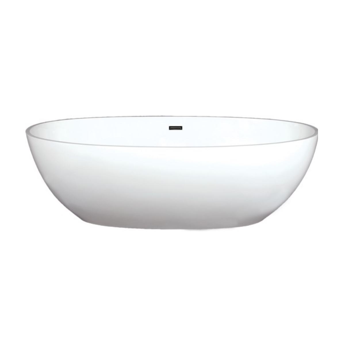 Americh RC2210-MW ROC Beijing 65" Oval Shaped Freestanding Soaker Bathtub with Center Drain Placement in Matte White