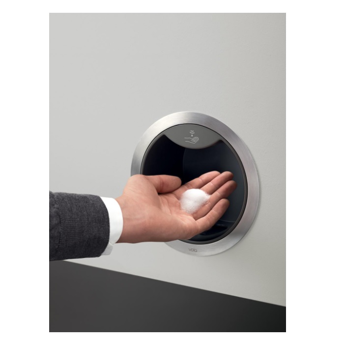 Vola RS-10F/B-27 Electronic Soap Dispenser in Matte Black