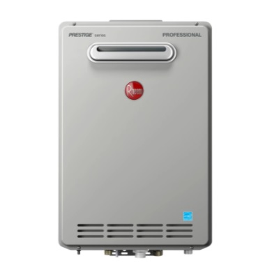 Rheem RTGH-84XLN-2 Prestige 157 Input MBtu Low Nox Outdoor Residential Natural Gas Tankless Water Heater - 12 Year Warranty