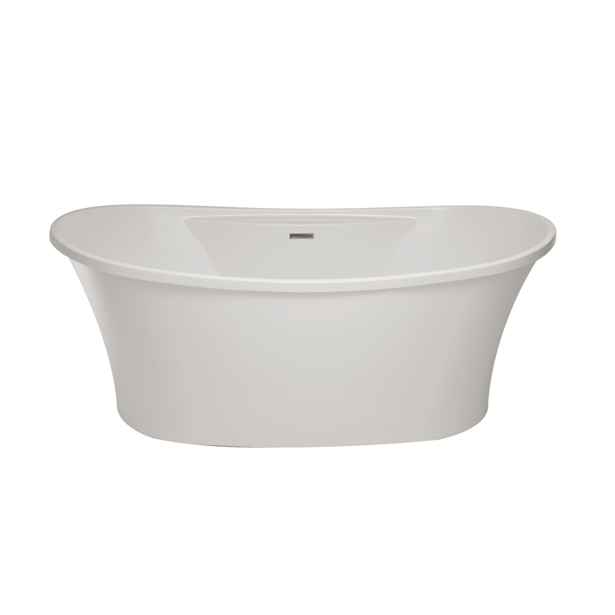 Hydro Systems SBRE6636ATO Studio Breanne 66" Free Standing Acrylic Soaking Bath Tub with Center Drain, Integral Drain Assembly, and Overflow