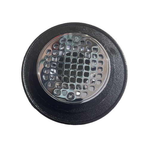 3 Inch No Hub Cast Iron Floor Drain with Round Strainer