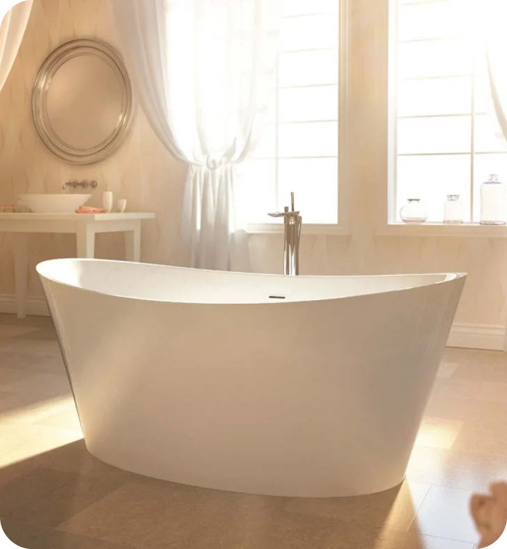 Bain Ultra BEVLOF00N-66 Evanescence 66" Length Freestanding Bath Tub in White
