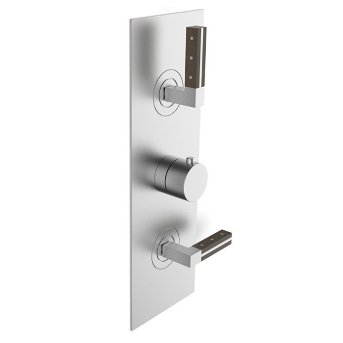 Davinci SRG-RE-H151-3H-3580030SN SRG 3-Handle Thermostatic Trim Only in Satin Nickel