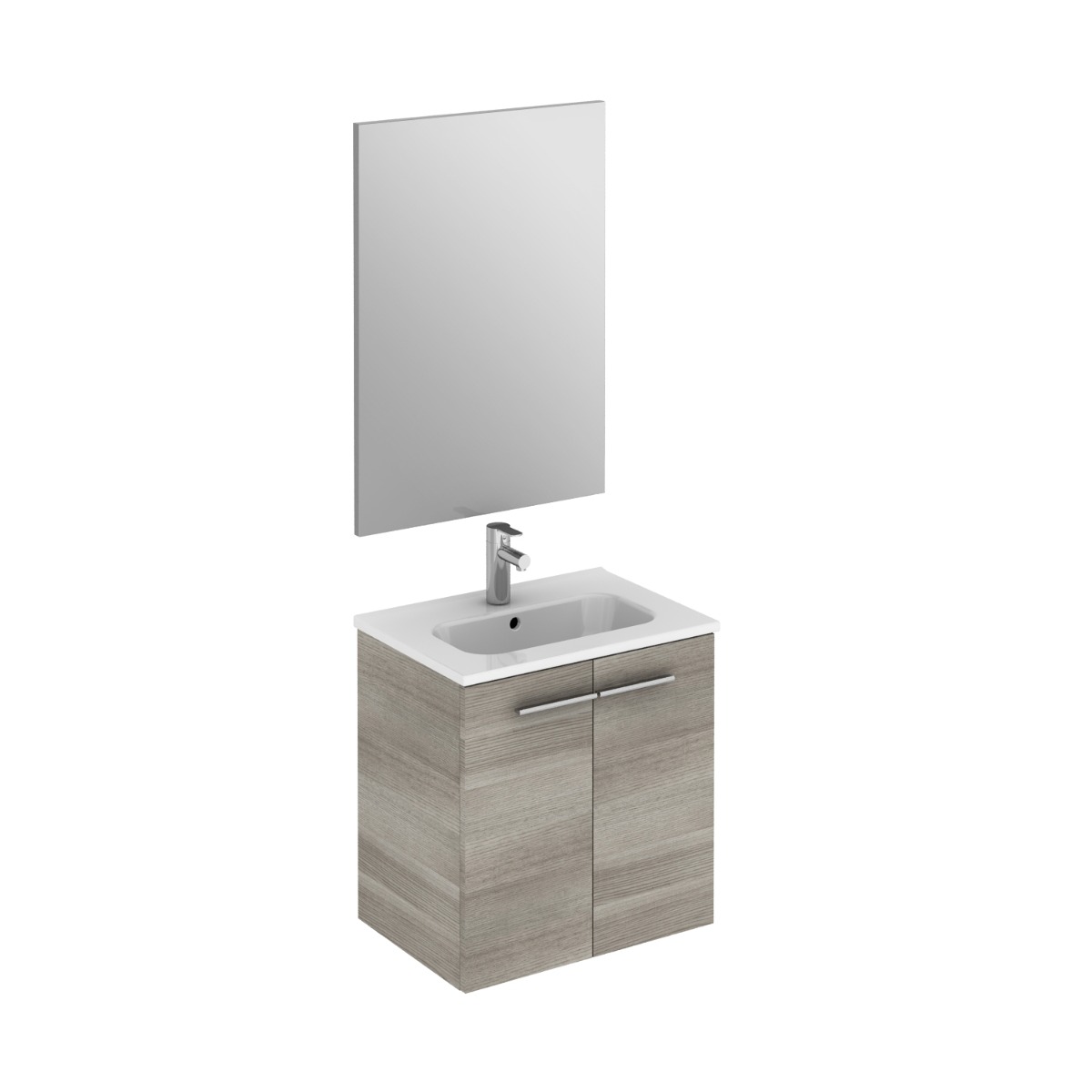 Emory and Bond EB553220SG Star Series Wall Mount Vanity 20" x 14" 2 Doors in Sandy Grey, (Base, Mirror, & Bath Included)