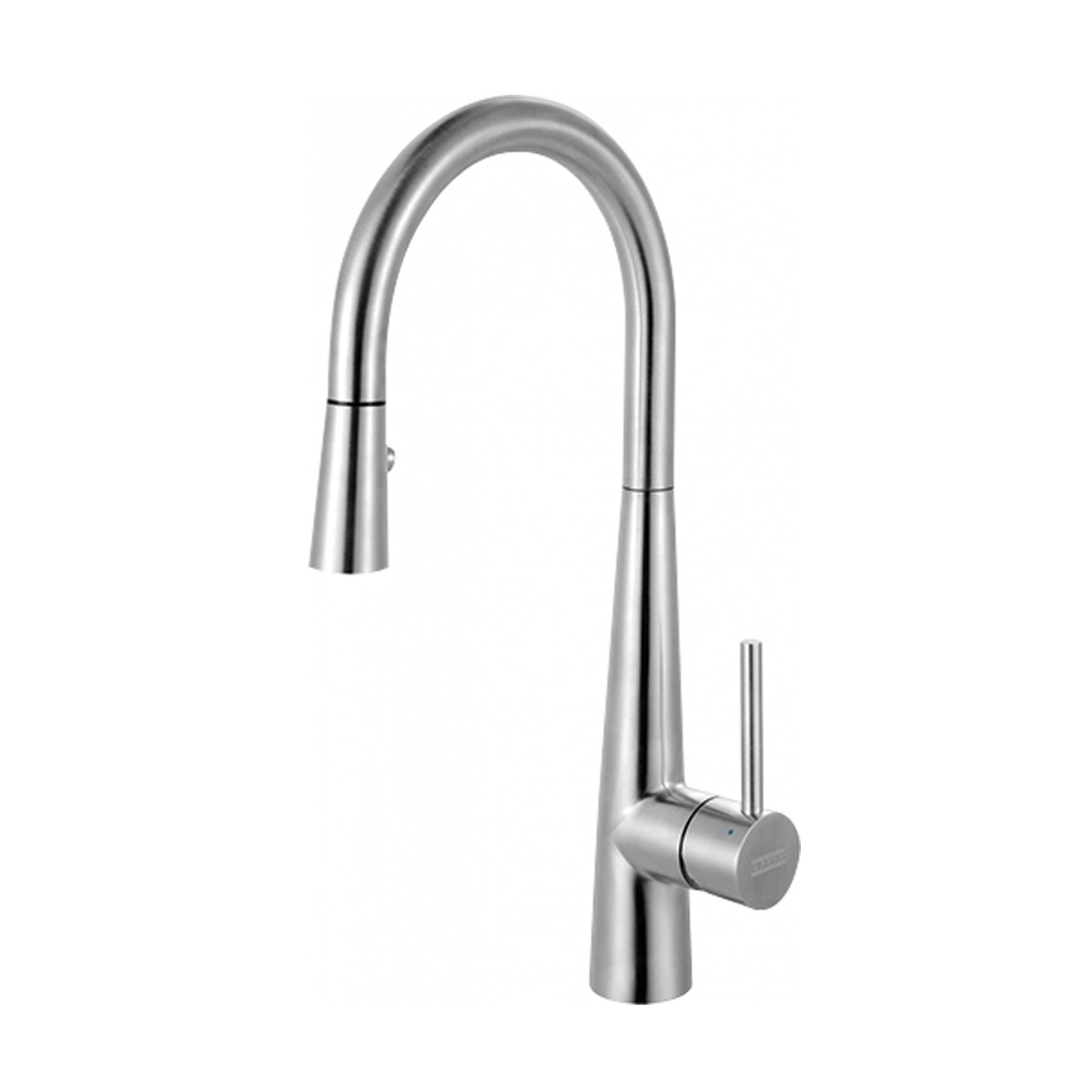 Franke STL-PR-304 Steel 1.75 GPM Deck Mounted Single Hole Pull Down Prep Kitchen Faucet in Stainless Steel