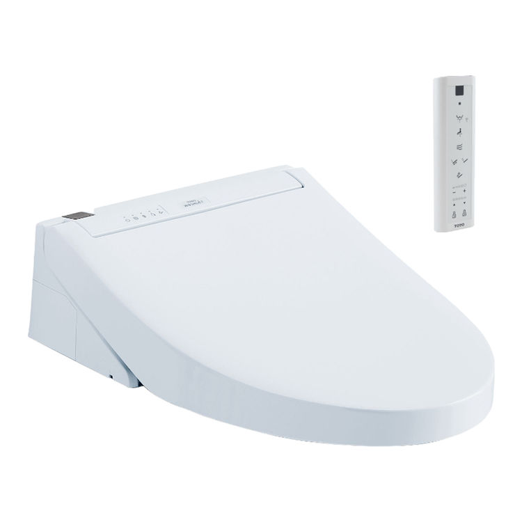 Toto SW3084#01  Elongated Contemporary Washlet® C5 Electronic Bidet Toilet Seat with Premist and EWATER+ Wand Cleaning in Cotton White 