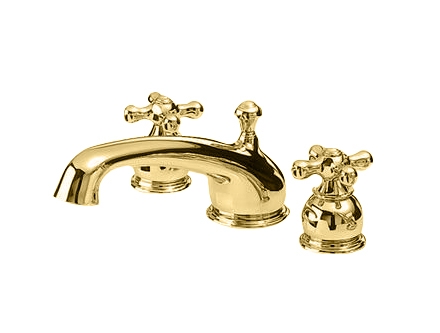 American Standard T970722.099 Hampton Two Handle Deck-mount Roman Tub Faucet, Polished Brass