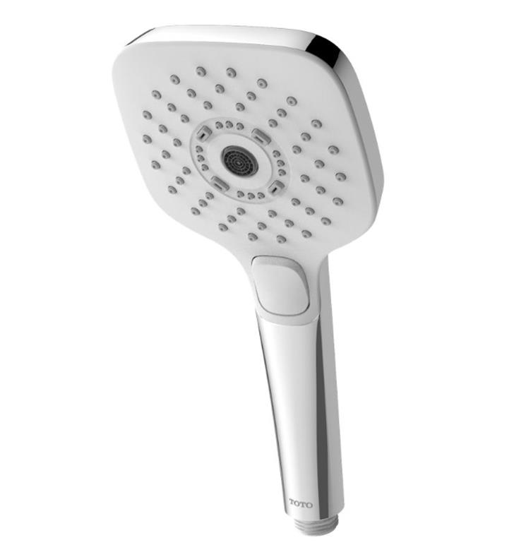 Toto TBW02015U4#CP G Series 1.75 GPM Multifunction 4" Square Handshower with ACTIVE WAVE, COMforT WAVE, and WARM SPA in Polished Chrome