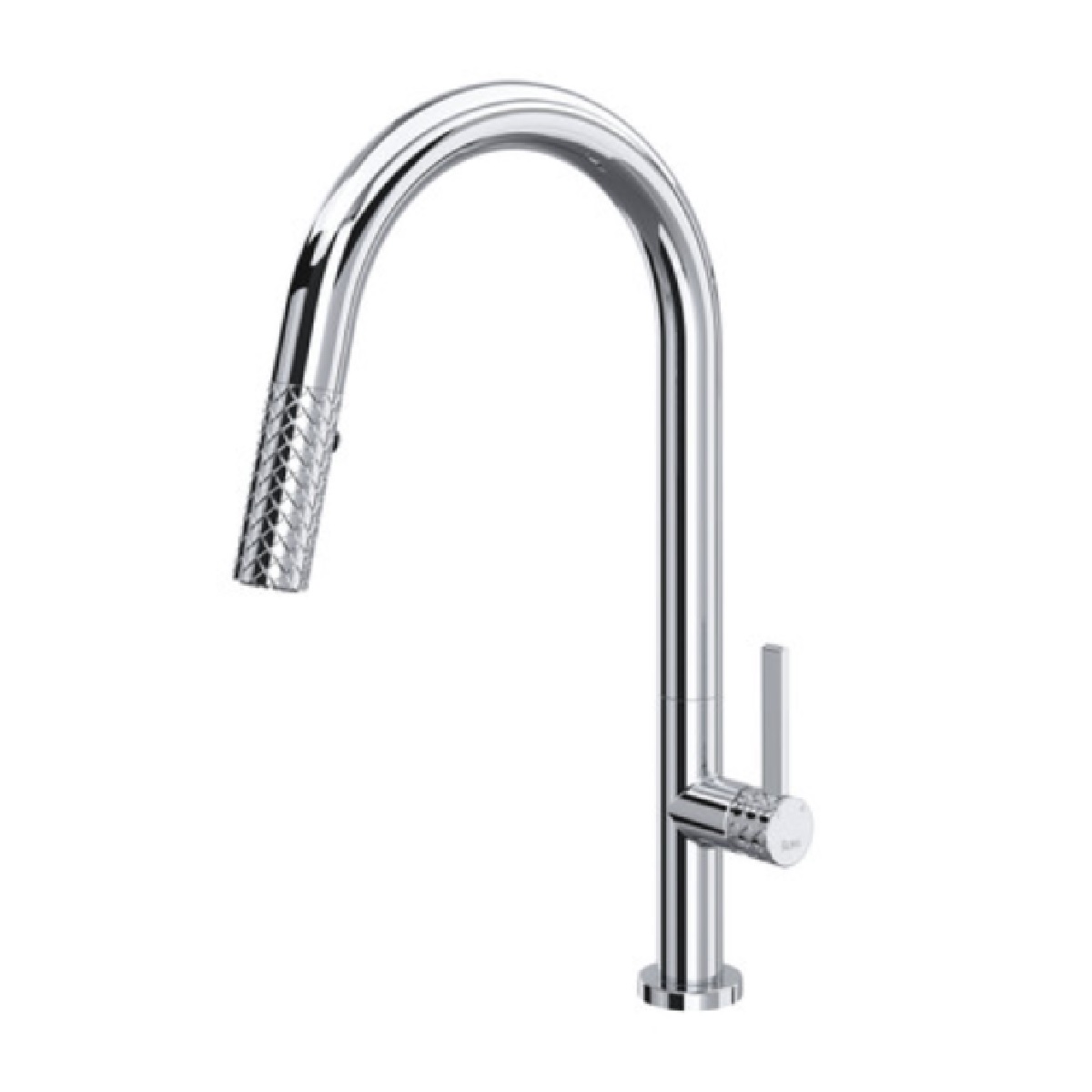 Rohl TE55D1LMAPC Tenerife 1.75 GPM Single Hole Pull Down Kitchen Sink Faucet with C-Spout in Polished Chrome