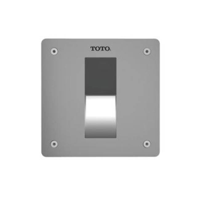 Toto TET3GA32#SS ECOPOWER Touchless 1.6 GPF Toilet Flushometer Valve with 4 x 4 Cover Plate and Vacuum Breaker Set for Top Spud, Stainless Steel