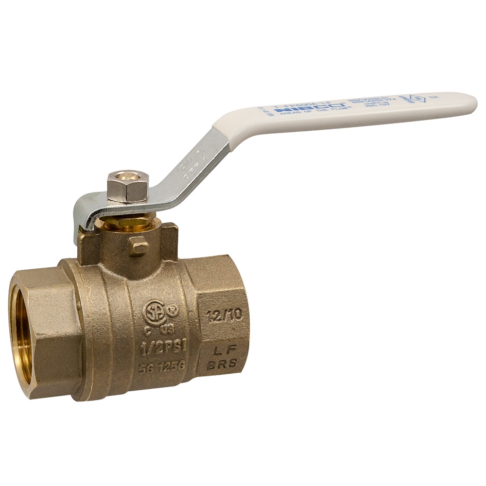 Nibco NL998XE Bronze Ball Valve, Full Port, Lever Handle, 2 1/2" NPT Female