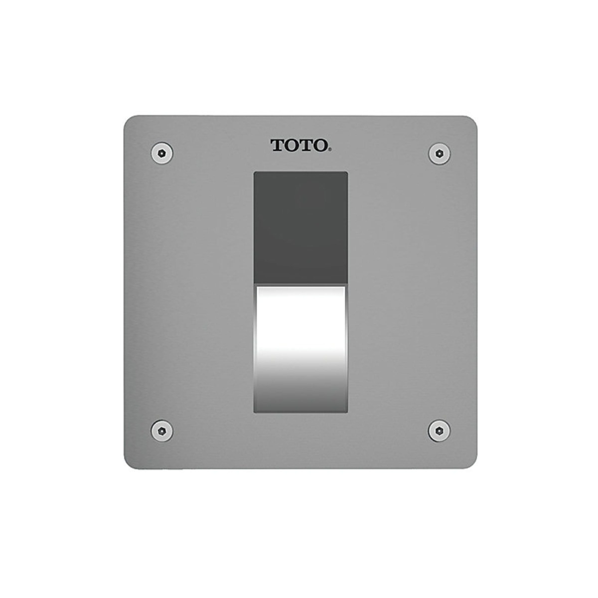 Toto TEU3LA11#SS EcoPower® High-Efficiency Concealed 4"X4" Urinal Flush Valve 0.5 GPF (3/4" Vacuum Breaker Set, Back Spud) in Stainless Steel
