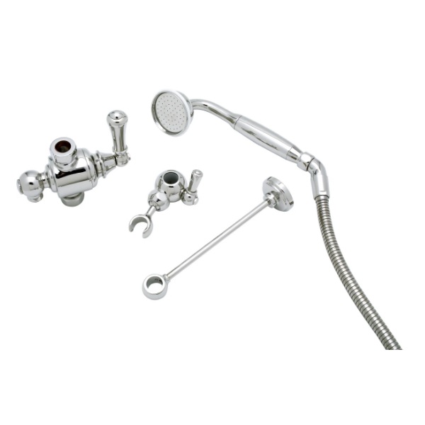 Rohl U.5783APC Georgian Era Riser Diverter with Hand Shower and 60" Hose in Polished Chrome