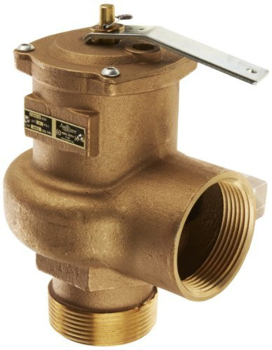 Conbraco 10-407-05 Bronze Pressure Relief Valve, Hot Water, 30 PSI, 3/4" NPT Male x Female